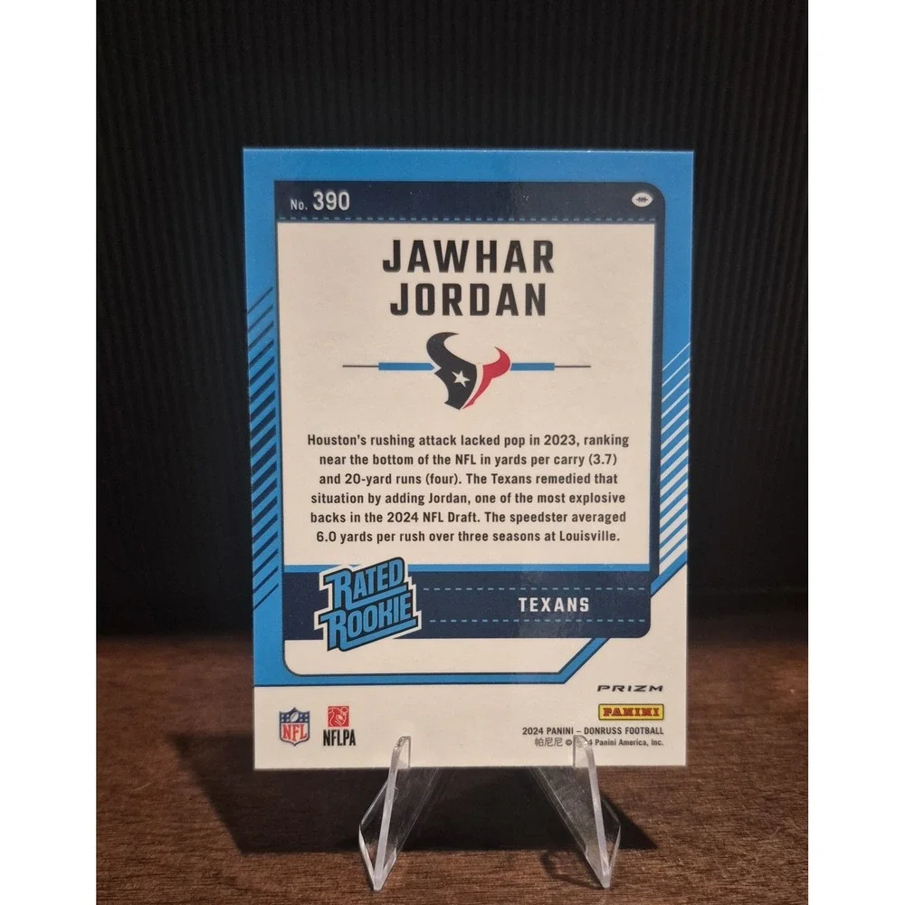 2024 Donruss Optic Jawhar Jordan Rated Rookie Holo Prizm Preview #390  Texans RC